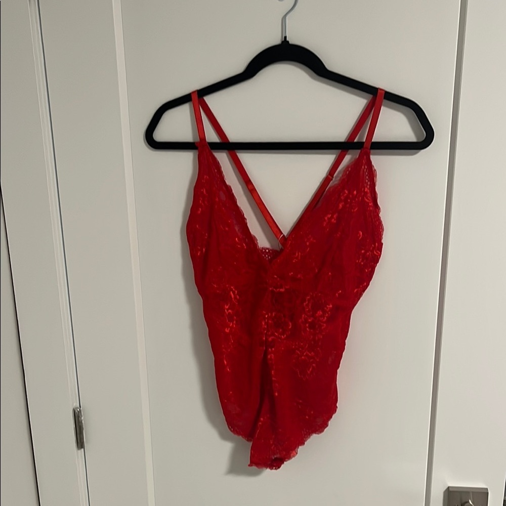Red Lace Bodysuit